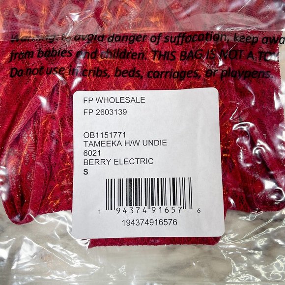 Set of 2! Free People Tameeka Undie Panties in Berry Electric Size Small, NEW - Picture 5 of 9